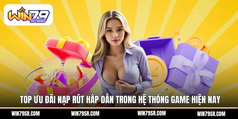 Top ưu đãi nạp rút hấp dẫn trong hệ thống game hiện nay